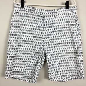 RLX Ralph Lauren Shorts Mens 34 Skull Print White Black Gothic Golf Preppy Sport